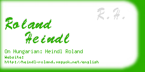 roland heindl business card